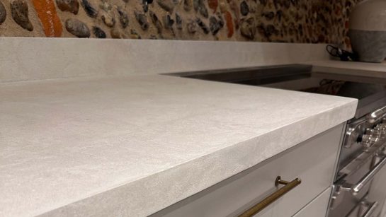 Microcement kitchen worktop